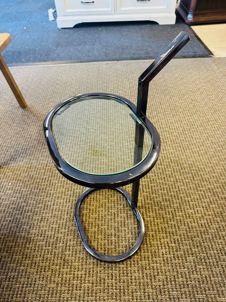 Allan Andrew Oval Stainless Steel Drink Table by Miss Daisy's Consignment & Auction House