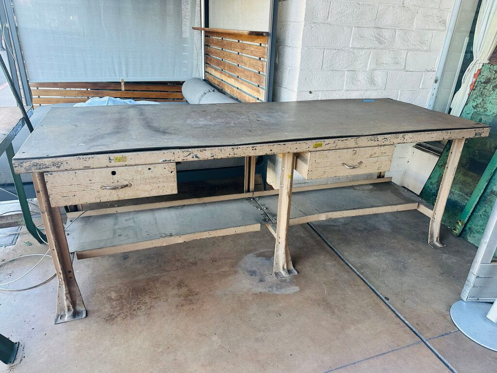 Metal Work Bench Table 96x36x34