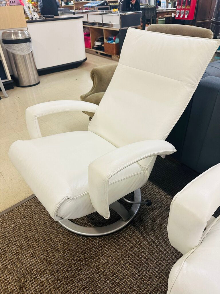 Lafer Gaga White Leather Reclining Chair Orig. $2000