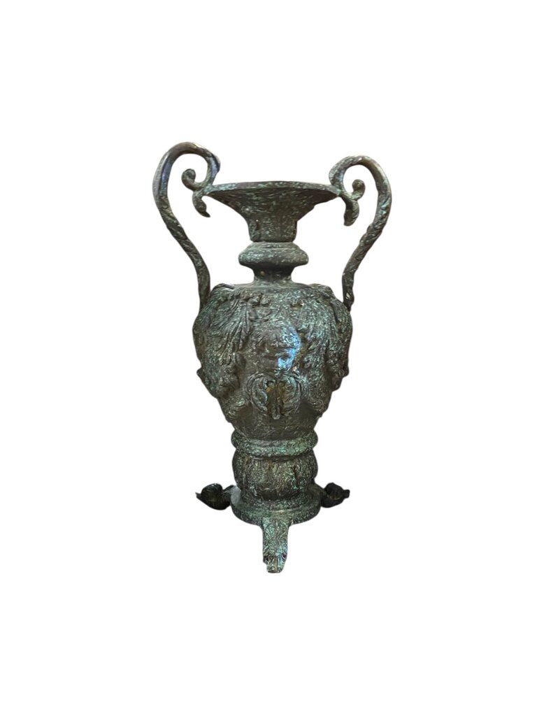 Neoclassical Style Patinated Cast Bronze Garden Urn