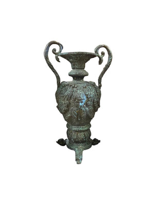 Neoclassical Style Patinated Cast Bronze Garden Urn