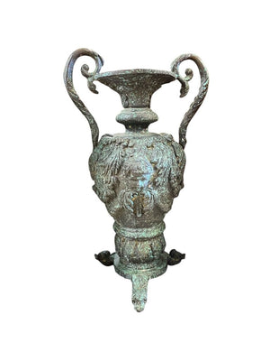 Neoclassical Style Patinated Cast Bronze Garden Urn