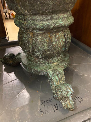 Neoclassical Style Patinated Cast Bronze Garden Urn