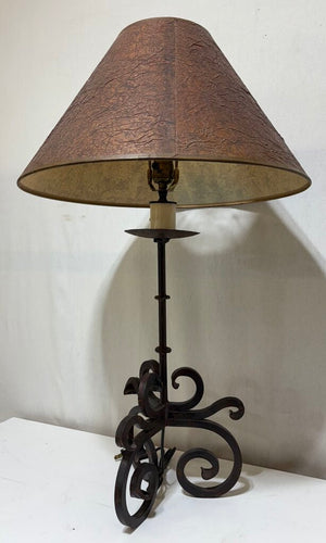 Wrought Iron Spanish Scroll Style Table Lamp