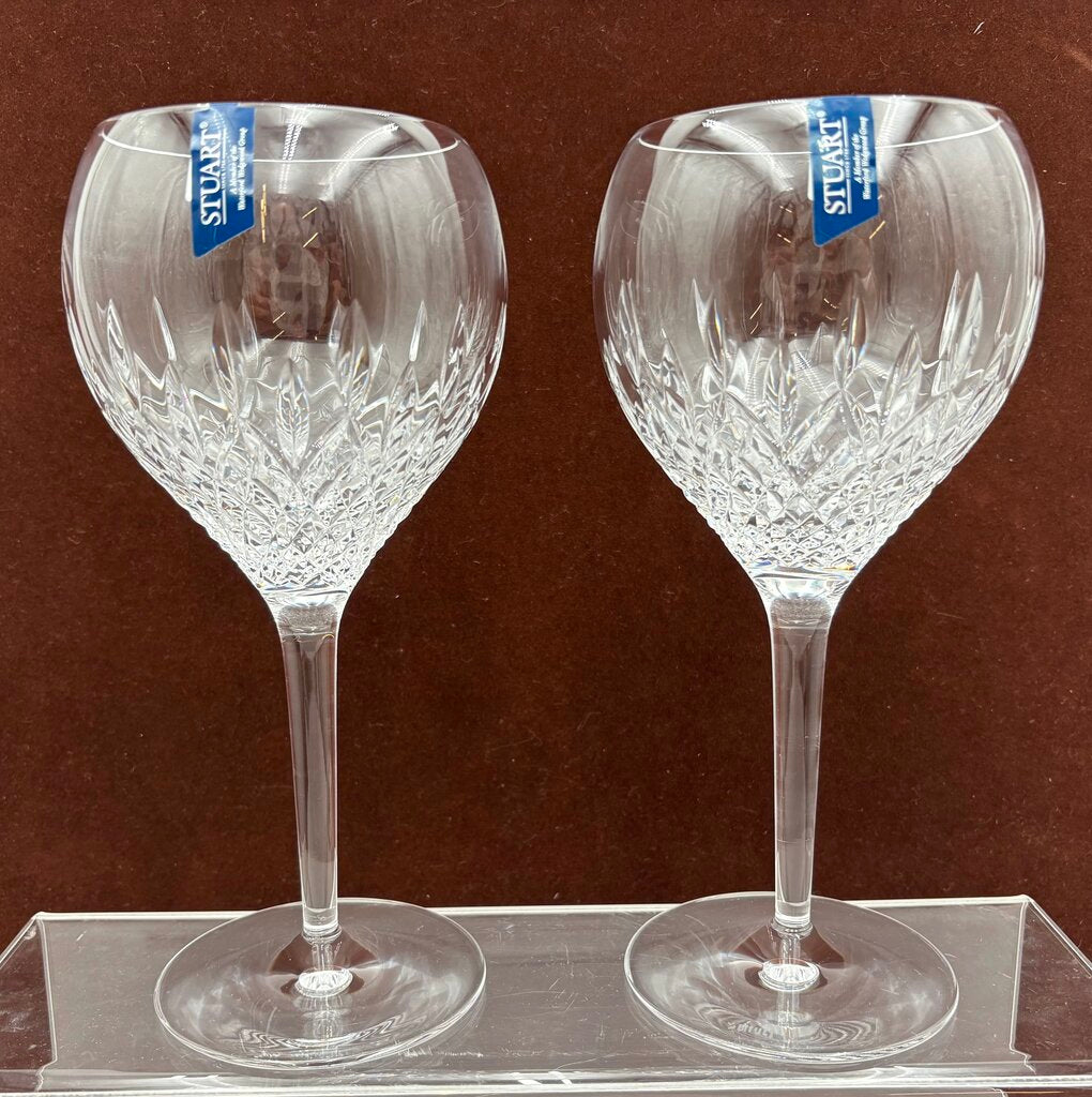 Stuart Crystal Manhattan Claret Balloon Goblet 8.75" (PAIR)
