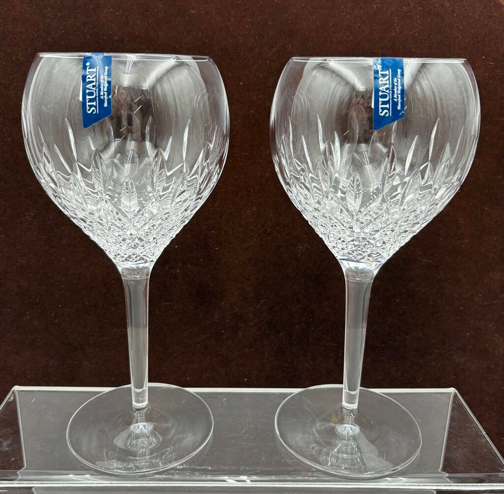 Stuart Crystal Manhattan Claret Balloon Goblet 8.75" (PAIR)