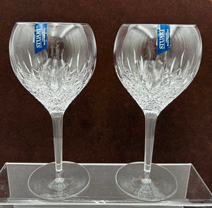 Stuart Crystal Manhattan Claret Balloon Goblet 8.75" (PAIR)