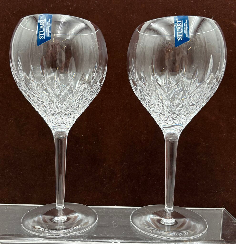 Stuart Crystal Manhattan Claret Balloon Goblet 8.75" (PAIR)