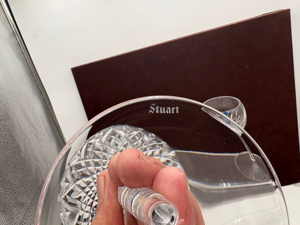 Stuart Crystal Manhattan Claret Balloon Goblet 8.75" (PAIR)