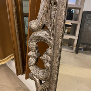 Baroque Style Silver Hand Carved Wall Mirror 27.5x39.5"