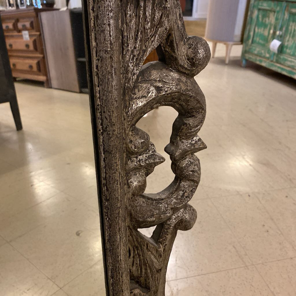 Baroque Style Silver Hand Carved Wall Mirror 27.5x39.5"