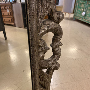 Baroque Style Silver Hand Carved Wall Mirror 27.5x39.5"