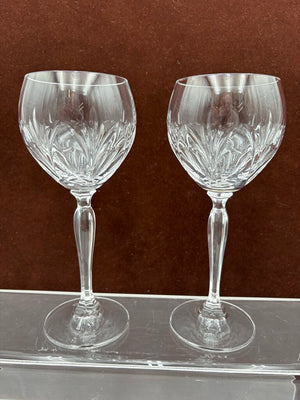 Spiegelau Cut Crystal Begonia Thumbprint Pattern Wine Glass 7.25"