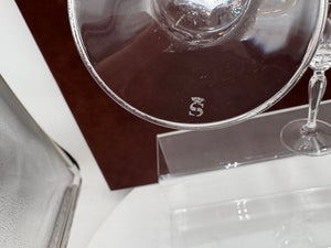 Spiegelau Cut Crystal Begonia Thumbprint Pattern Wine Glass 7.25"