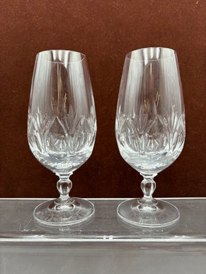 Spiegelau Cut Crystal Begonia Thumbprint Pattern Ice Tea Glass 6.5"