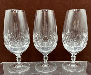 Spiegelau Cut Crystal Begonia Thumbprint Pattern Ice Tea Glass 6.5"