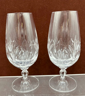 Spiegelau Cut Crystal Begonia Thumbprint Pattern Ice Tea Glass 6.5"