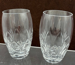Spiegelau Cut Crystal Begonia Thumbprint Pattern Tumbler 4.5"
