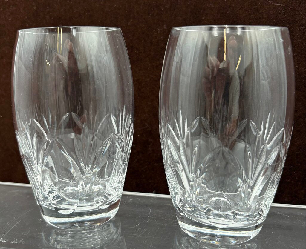 Spiegelau Cut Crystal Begonia Thumbprint Pattern Tumbler 4.5"