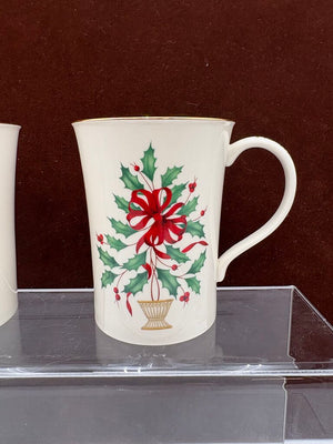 Lenox Holiday American by Design "Tis The Season" Mugs 14oz (PAIR)
