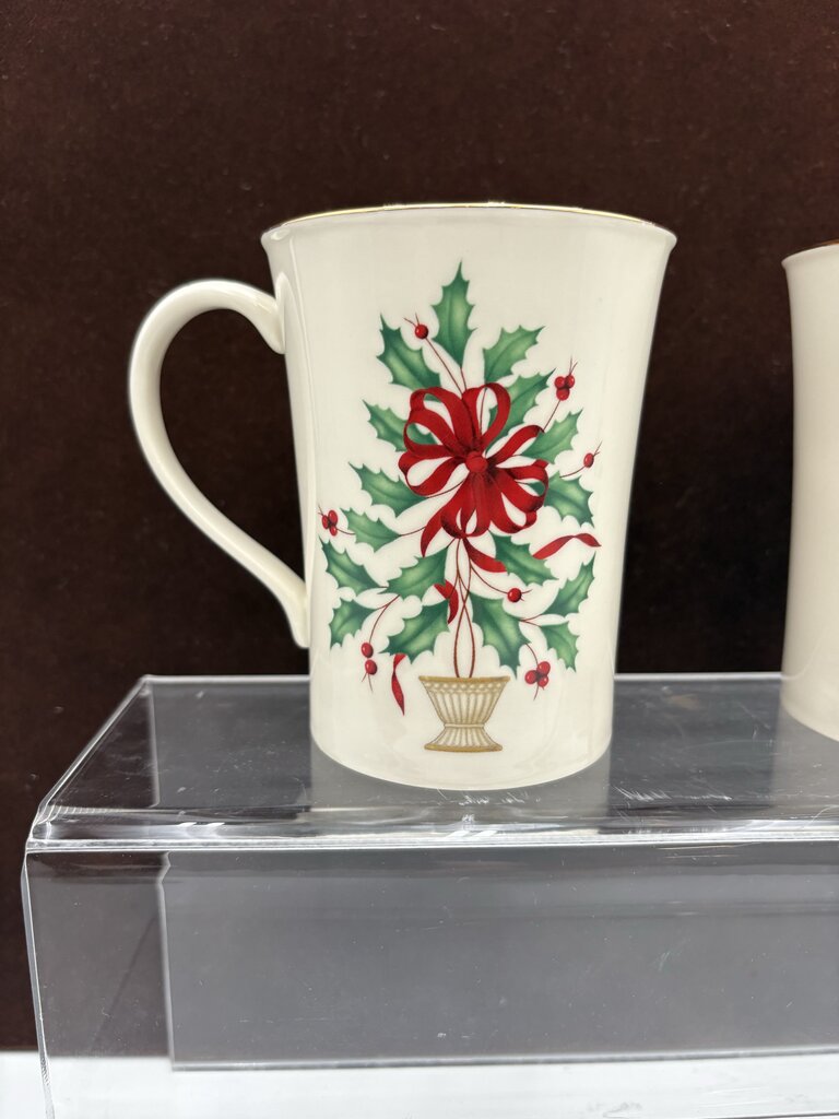 Lenox Holiday American by Design "Tis The Season" Mugs 14oz (PAIR)