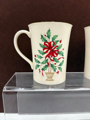 Lenox Holiday American by Design "Tis The Season" Mugs 14oz (PAIR)