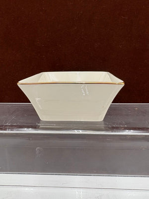 Lenox Holiday Dimensions Collection Gold Trim Square "Hope" Candy Dish