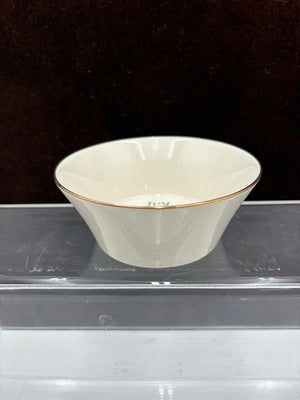 Lenox Holiday Dimensions Collection Gold Trim Round "Joy" Candy Dish