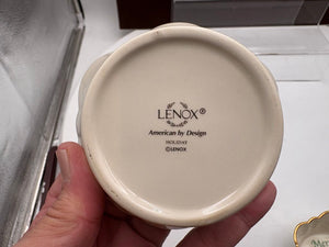 Lenox Holiday American by Design Gold Trim Round Fluted Scalloped Edge "Love" Candy Dish