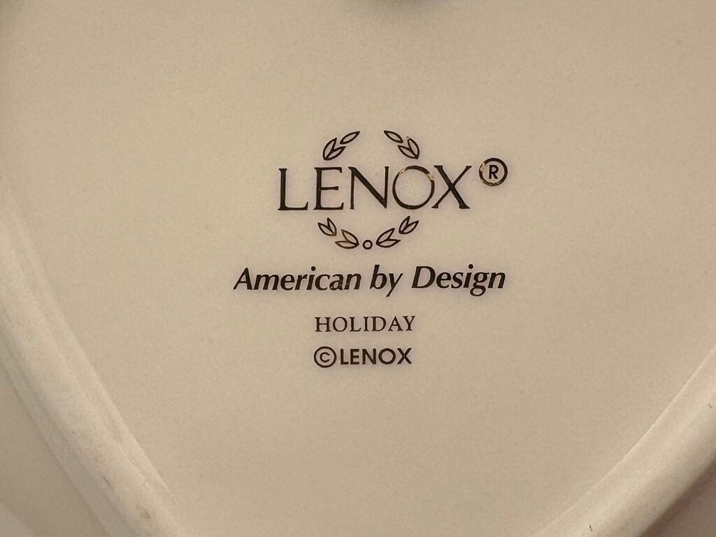 Lenox Holiday American by Design Gold Trim "Heart" Candy Dish