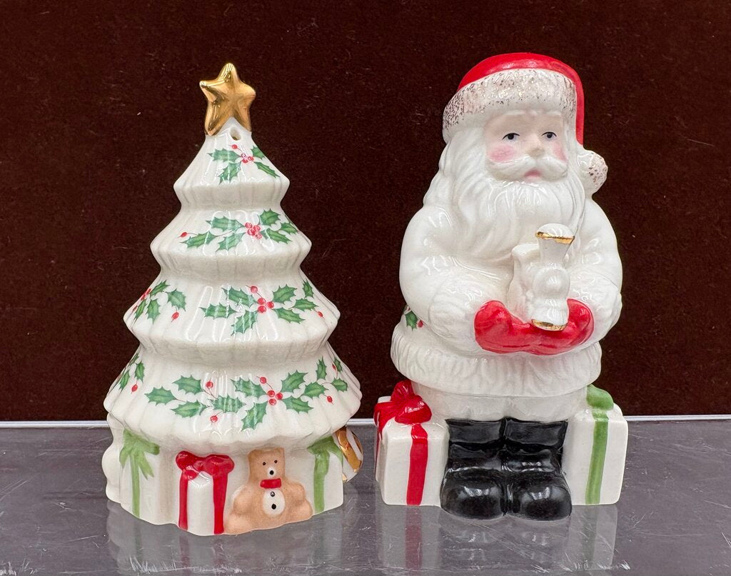 Lenox Holiday American by Design Santa & Christmas Tree S&P Shaker Set (2Pcs)