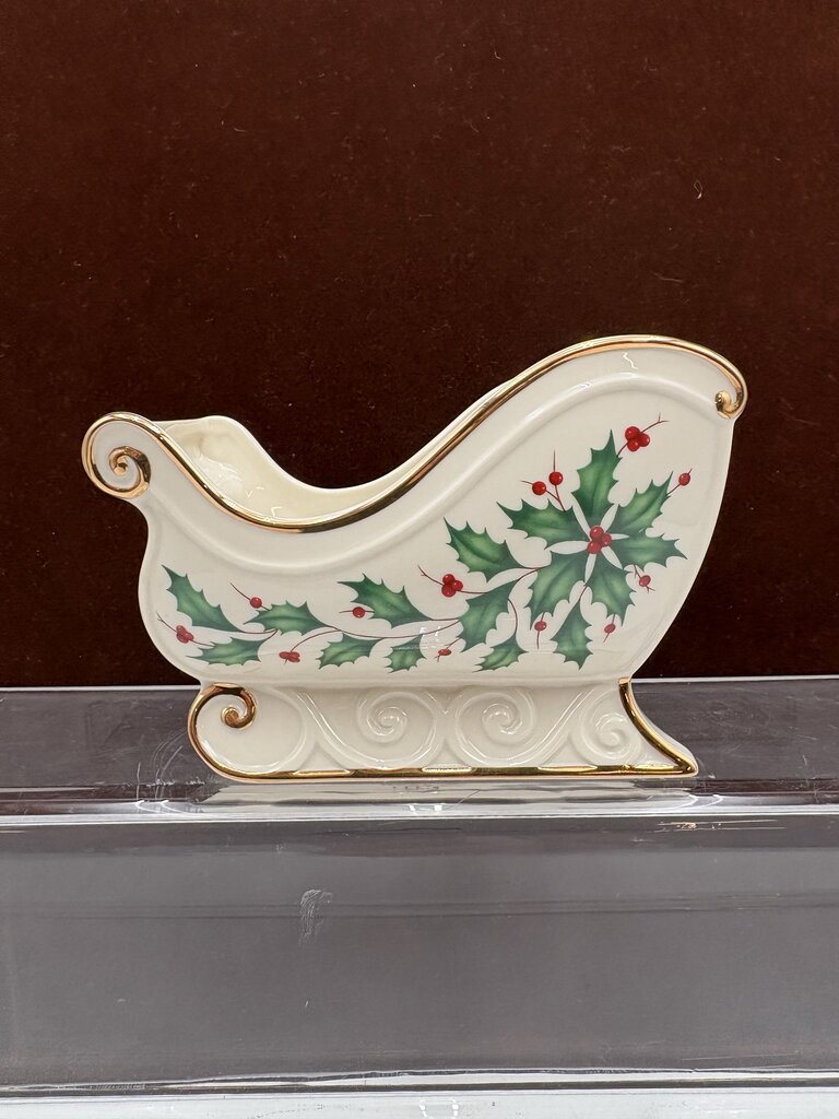 Lenox Holiday American by Design Christmas Sleigh Candy Dish