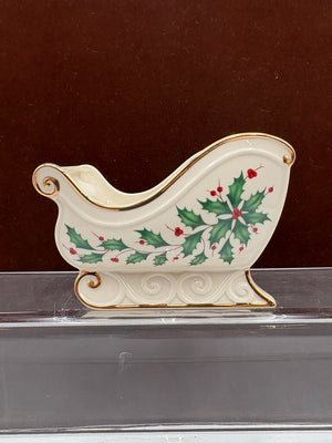 Lenox Holiday American by Design Christmas Sleigh Candy Dish