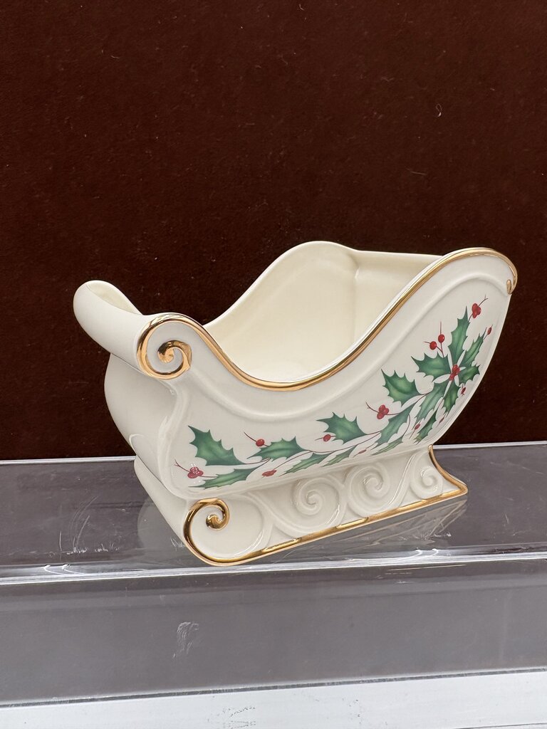 Lenox Holiday American by Design Christmas Sleigh Candy Dish