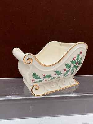 Lenox Holiday American by Design Christmas Sleigh Candy Dish