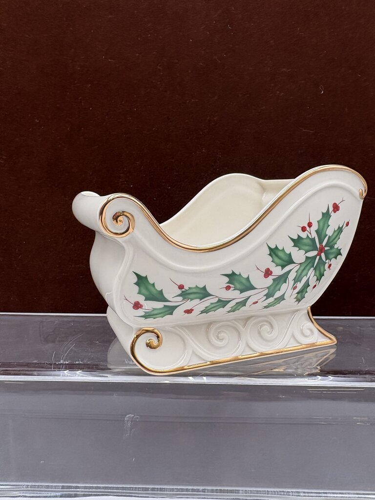 Lenox Holiday American by Design Christmas Sleigh Candy Dish