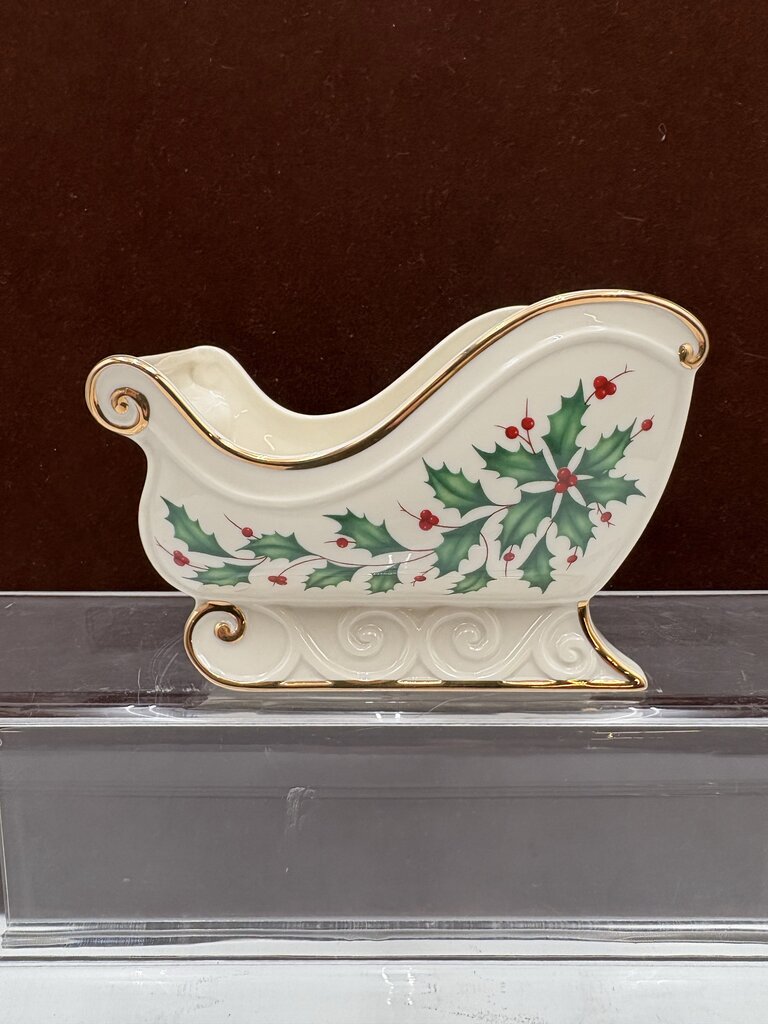 Lenox Holiday American by Design Christmas Sleigh Candy Dish