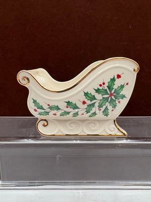 Lenox Holiday American by Design Christmas Sleigh Candy Dish