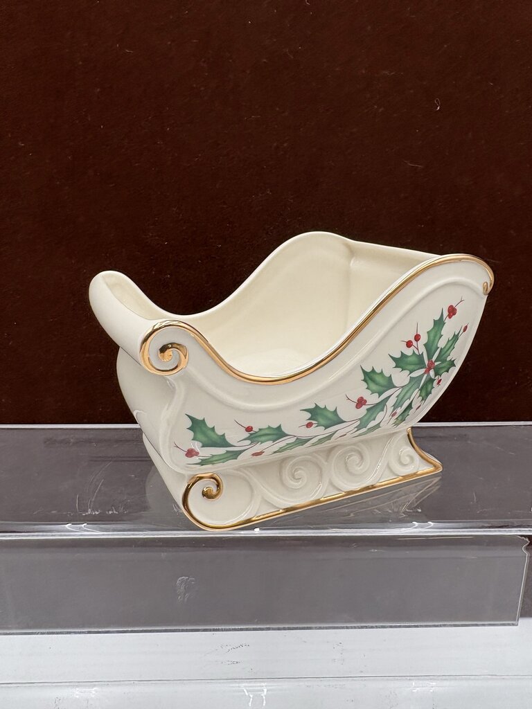 Lenox Holiday American by Design Christmas Sleigh Candy Dish