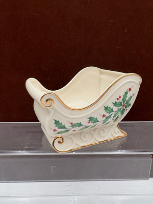 Lenox Holiday American by Design Christmas Sleigh Candy Dish