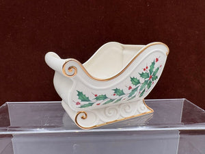 Lenox Holiday American by Design Christmas Sleigh Candy Dish