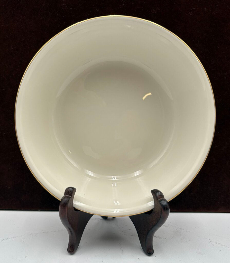 Lenox Holiday Dimensions Collection Round Gold Trim Holly Leaf Veggie Bowl