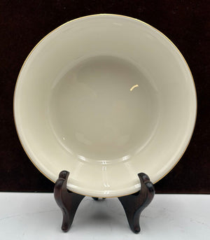 Lenox Holiday Dimensions Collection Round Gold Trim Holly Leaf Veggie Bowl
