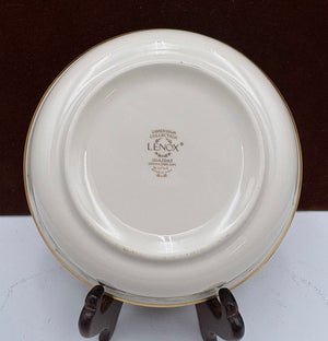 Lenox Holiday Dimensions Collection Round Gold Trim Holly Leaf Veggie Bowl