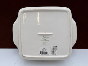 Lenox Holiday American by Design Square Gold Trim Baking Dish 10"