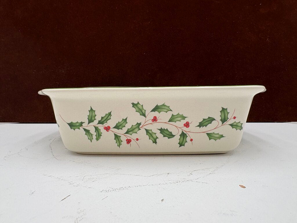 Lenox Holiday American by Design Square Gold Trim Baking Dish 10"