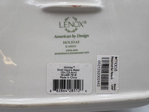 Lenox Holiday American by Design Square Gold Trim Baking Dish 10"