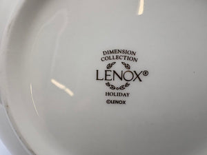 Lenox Holiday Dimensions Collection "Home is Where The Heart Is" Holly Leaf Veggie Bowl 7.25"