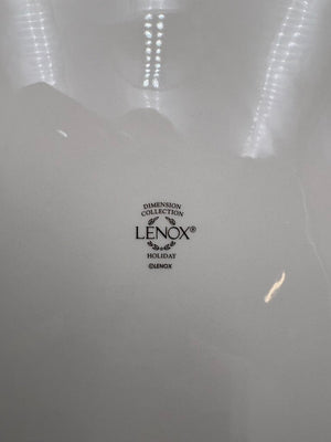 Lenox Holiday Dimensions Collection "Friends & Family Gather Here" Holly Leaf Platter 12""