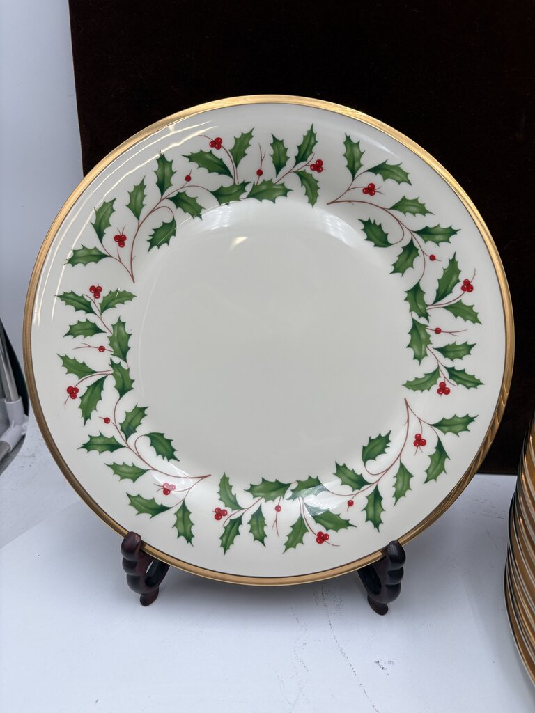 Lenox Holiday American by Design Gold Trim Dinner Plate 10.8"